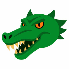 High-quality crocodile head vector design for wildlife and animal-themed digital projects.