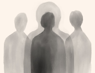 Ethereal Silhouettes in Soft Monochrome Light