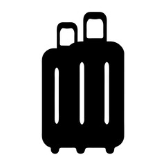 Two suitcases with handles for travel and tourism related services