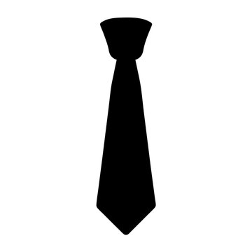 Simple black tie silhouette image for men's fashion or formal wear