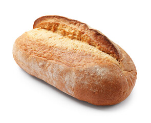 Fresh loaf of bread isolated on white