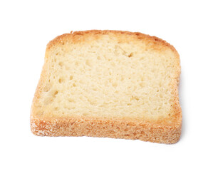 One piece of fresh toast bread isolated on white