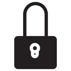 padlock icon isolated on white background