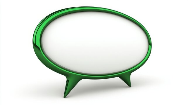 A colorful speech bubble on a vibrant green background fosters lively discussion and creative ideas in a new and engaging atmosphere.