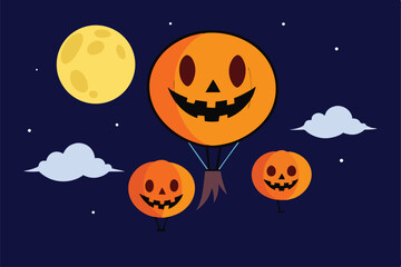 halloween background with moon