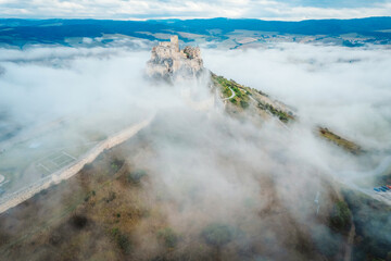 Aerial view of the Spiš Castle near Spisska Kapitula Slovakia near Tatras Mountains