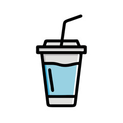 Drink Cup with Straw Icon Representing Refreshment and Beverage