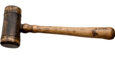  A gavel clipart image isolated on a transparent background, in PNG format