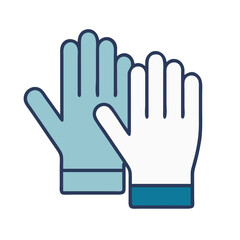 Obraz premium Hand Gloves Icon Representing Professional Work and Protective Gear