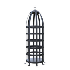 Gibbeting Cage, 3d illustration isolated on white background