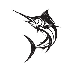 vector image of marlin fish