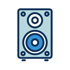 Speaker Icon Representing Music System and Audio Output Device