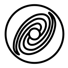 Galaxy Spiral Line Icon