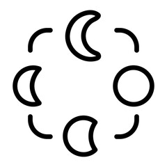 Naklejka premium Moon Line Icon