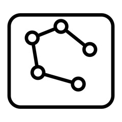 Star Map Line Icon