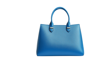 woman bag , blue leather handbag ,   briefcase isolated on white background , transparent png
