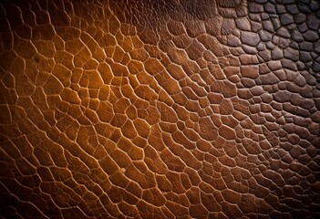 A close up of a brown leather texture.
