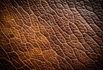 A close up of a brown leather texture.