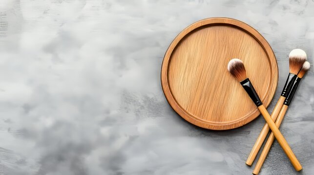 The ambiance of a classic dressing room, painted with a subdued gray, is enhanced by a refined wooden makeup mirror encircled with light bulbs, epitomizing elegance and cutting-edge design.