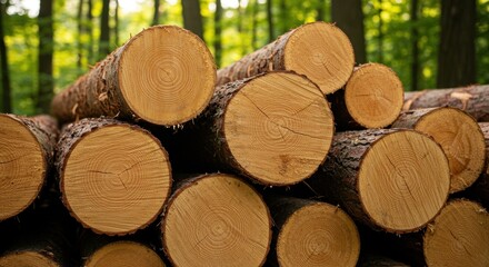 Fototapeta premium stack of firewood