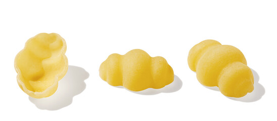 Macaroni noodle isolated on white background