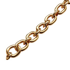 Obraz premium Golden Chain isolated on transparent background.