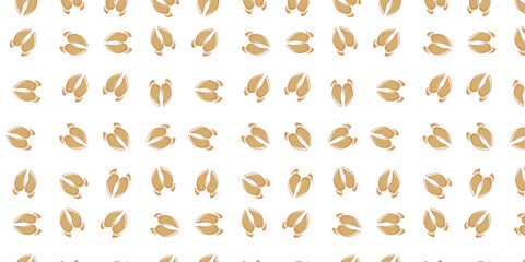 grid scatter seamless pattern with pig footprints. repeat background design for textile, fabric, wallpaper and other