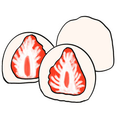 찹쌀떡 Strawberry Rice Cake