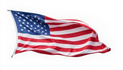 Fototapeta premium American Flag Waving in the Wind