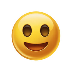 Fototapeta premium Smiling Emoji Face PNG | 3D Happy Yellow Face Illustration with Transparent Background
