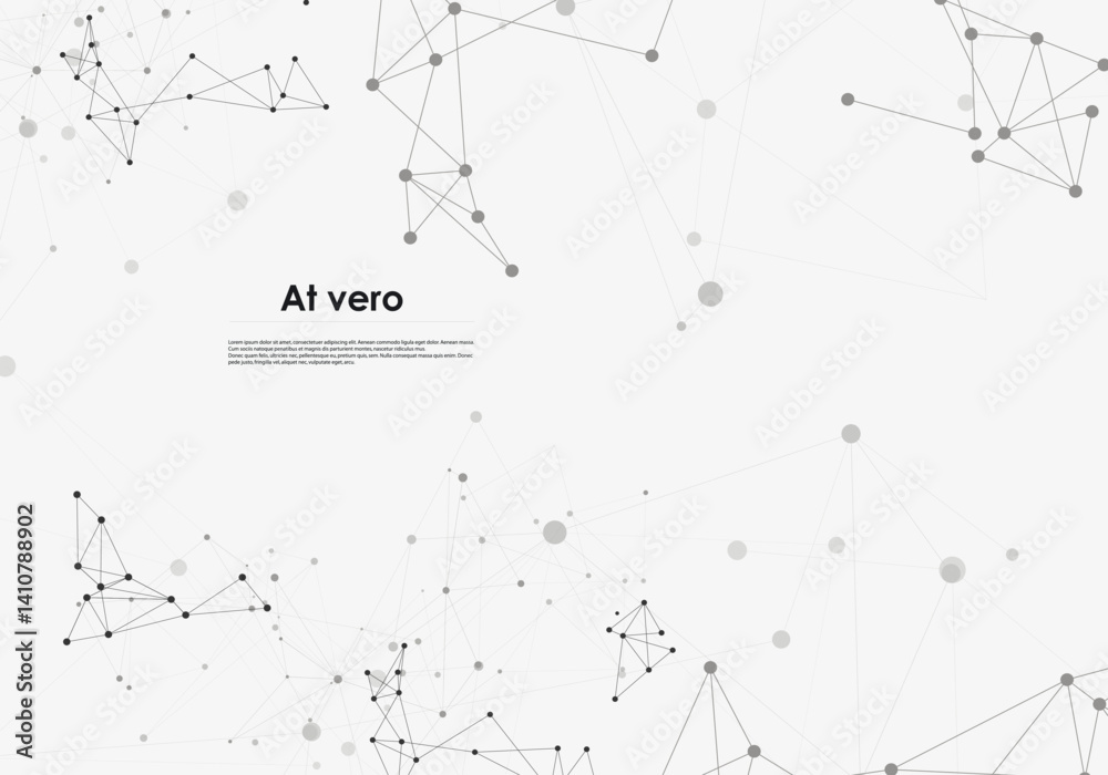 Poster Atom background. Molecule science structure