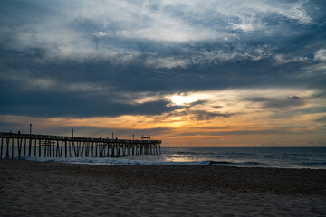 Rodanthe beach, outer banks, north carolina, OBX, sunrise, pier
