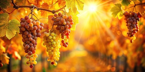 Grape Vines Painting - Autumn Vineyard Art