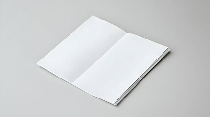 Open Blank Newspaper Pages On Gray Background