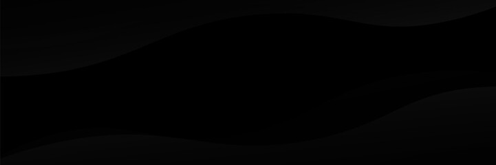 black abstract background. Smooth curve shape graphic. Elegant clean soft texture. Modern design. Suitable for covers, headers, brochures, posters, banners, websites, presentations, wallpapers