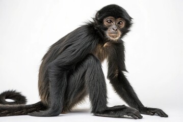 Fototapeta premium black headed spider isolated on white background