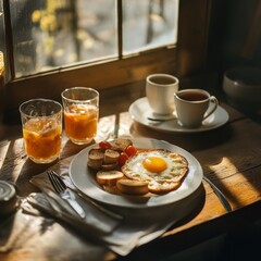 Eat in the morning.