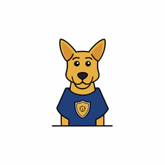 cartoon dog with blank sign