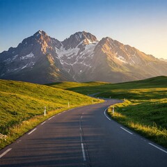 Naklejka premium road in mountains