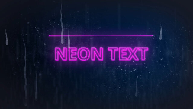 Rainy Neon Text Reveal