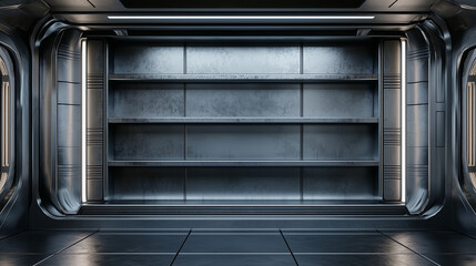 Cyberpunk-style server room with glowing neon red and blue lights, digital code on displays, and a high-tech atmosphere