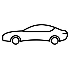 Sleek black sport auto vector illustration shows a fast vehicle desig