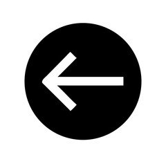 Fototapeta premium Left arrow icon isolated on white background