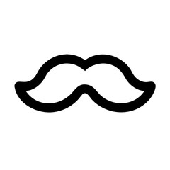 mustache icon isolated on white background