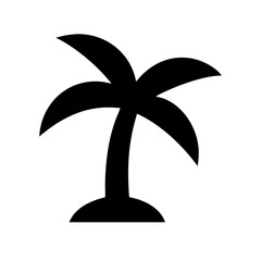 palm tree icon isolated on white background