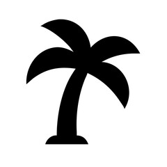 palm tree icon isolated on white background