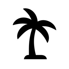 palm tree icon isolated on white background