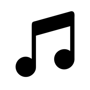 music note icon isolated on white background