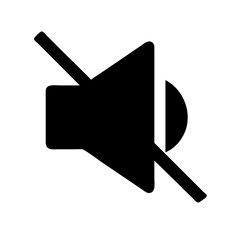 silent icon vector isolated on white background