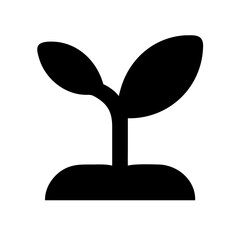 Sprout icon isolated on white background